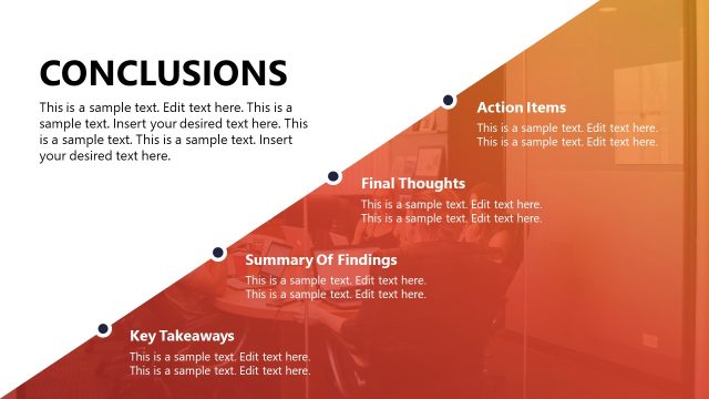 Editable Conclusions Slide – Business Lines Corporate Template