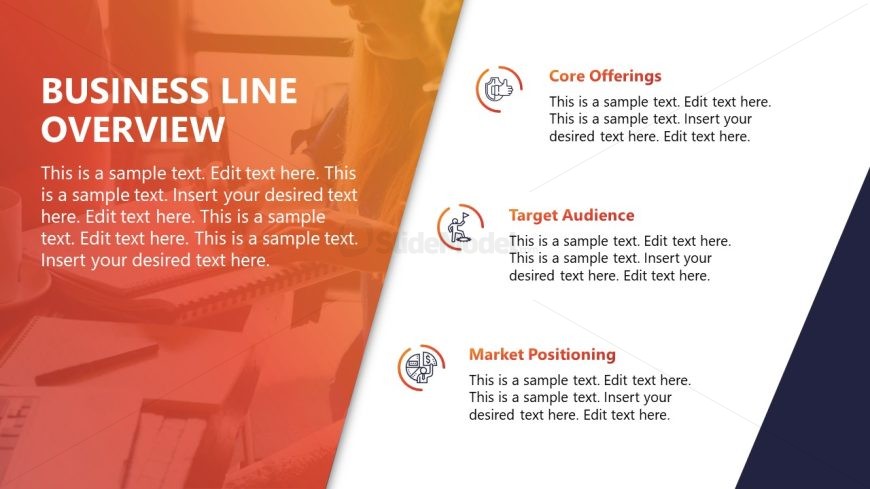 Business Lines Slide Template 