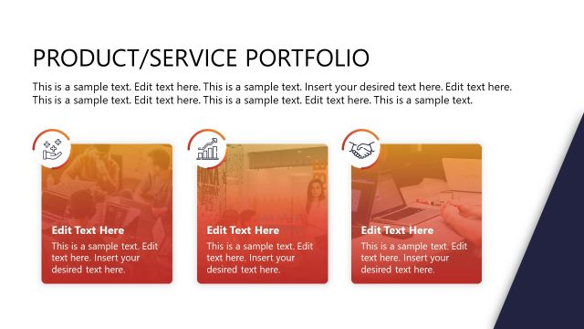 Product/Service Portfolio Template Slide