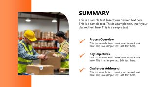 Editable Summary Slide for Distributor Onboarding Template 