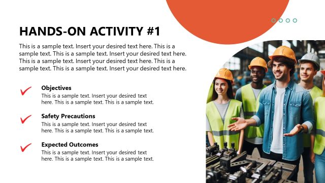 Hands-On Actvity Template Slide –  Industrial Training Presentation