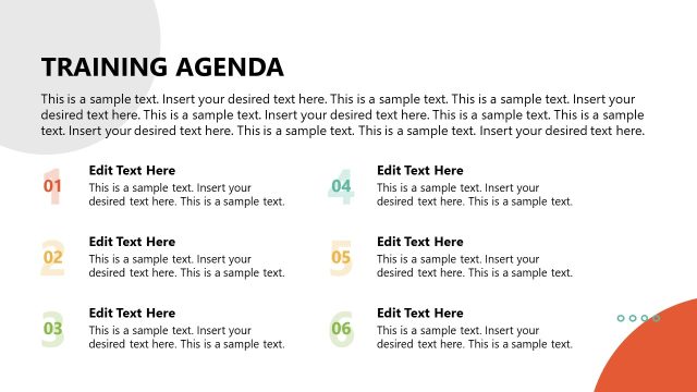 Training Agenda PPT for PowerPoint