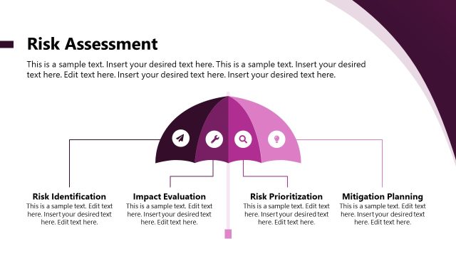 Umbrella Infographic Slide for Risk Assessment