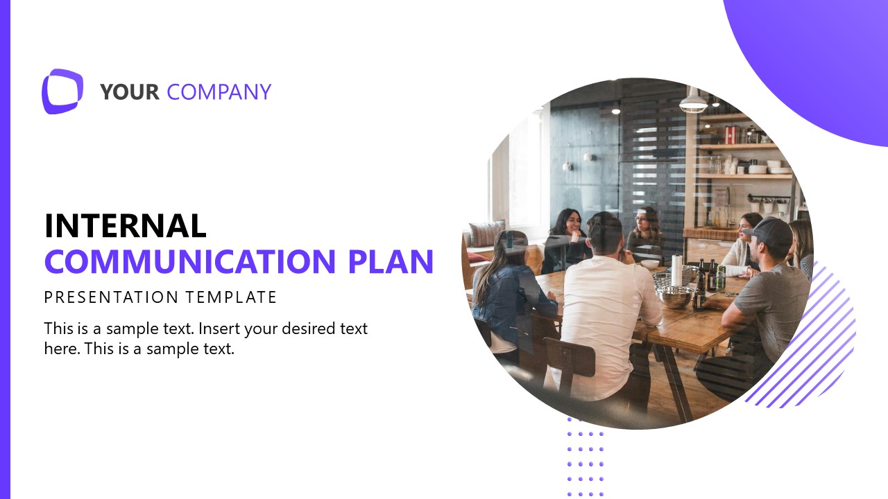 Internal Communication Plan Template for PowerPoint 