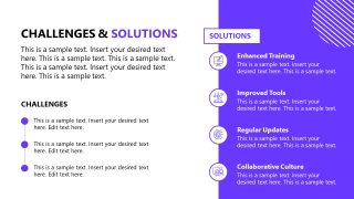 Internal Communication Plan Template - Challenges Slide 