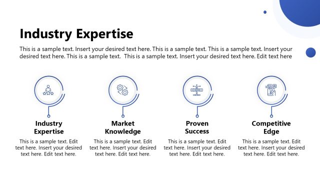 Industry Expertise Slide with Infographic Icons