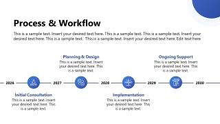 Horizontal Timline PPT Slide for 