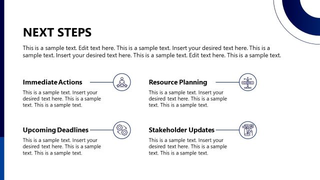 Next Steps Slide – Project Status PPT Slide Template