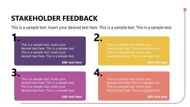 Stakeholder Feedback Colorful Slide for Sprint Presentation Template