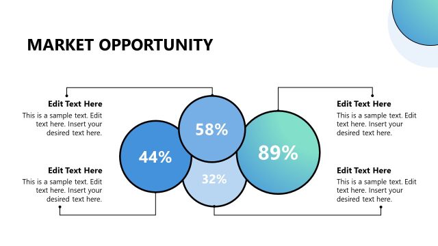 Market Opportunity Slide with Circular Diagrams