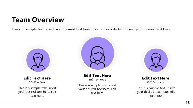 Team Overview Infographics Slide – Tech Startup Presentation Template