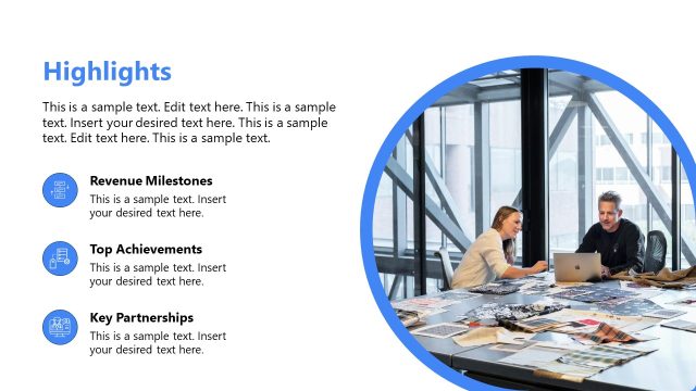 Editable Highlights Slide – Quarterly Business Review Template