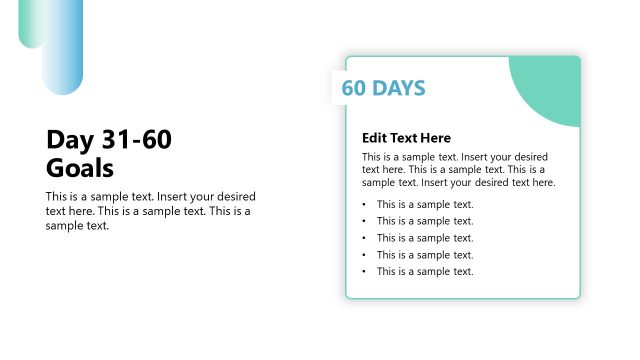 Creative Slide for Presenting Goals of Day 31-60
