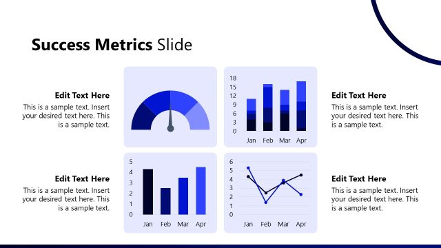 Success Metrics Slide with Graph