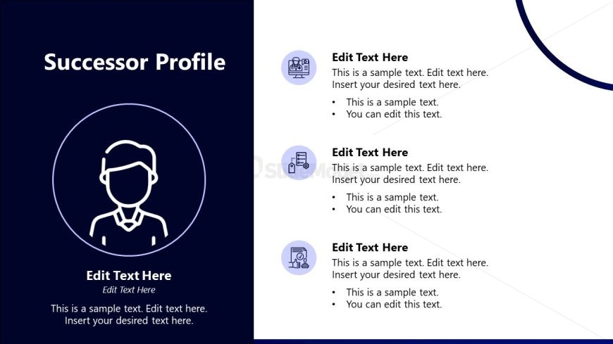 Dark Background Slide for Successor Profile Presentation