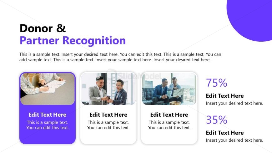 Editable Nonprofit Annual Report Slide