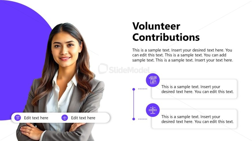 Creative Nonprofit Annual Report Template Slide