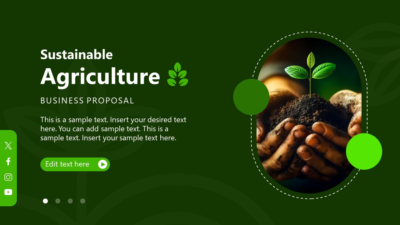 Creative Title Slide for Sustainable Agriculture Template