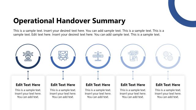 Operational Handover Summary with Circular Infographics