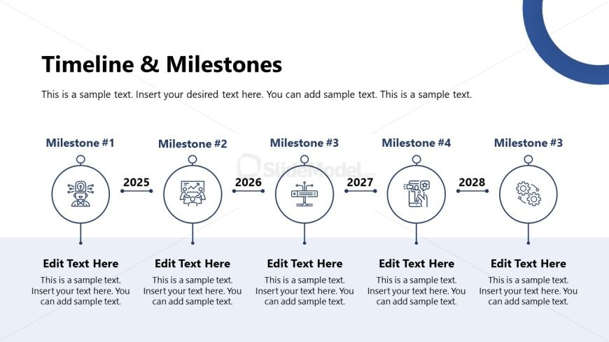 Horizontal Timeline Slide - Post-Construction Template