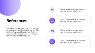 Editable References PowerPoint Template Slide 