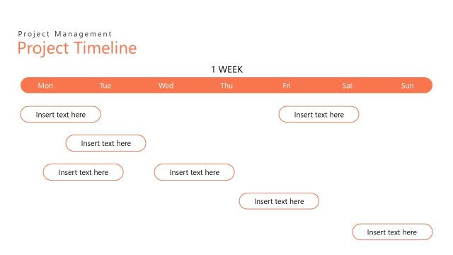 Horizontal Timeline Presentation Slide – Project Management Template