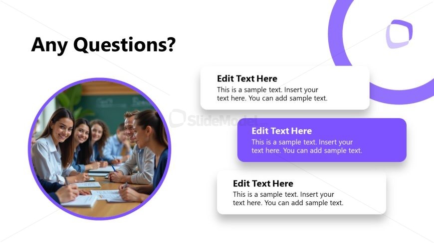 Educational Research Template Slide for Questions