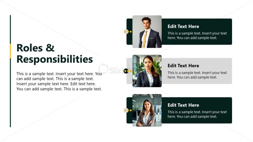 Slide with Multiple Text Sections - Business Execution Plan Template