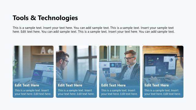 Tools & Technologies Presentation Slide – Step by Step Implementation Plan Template