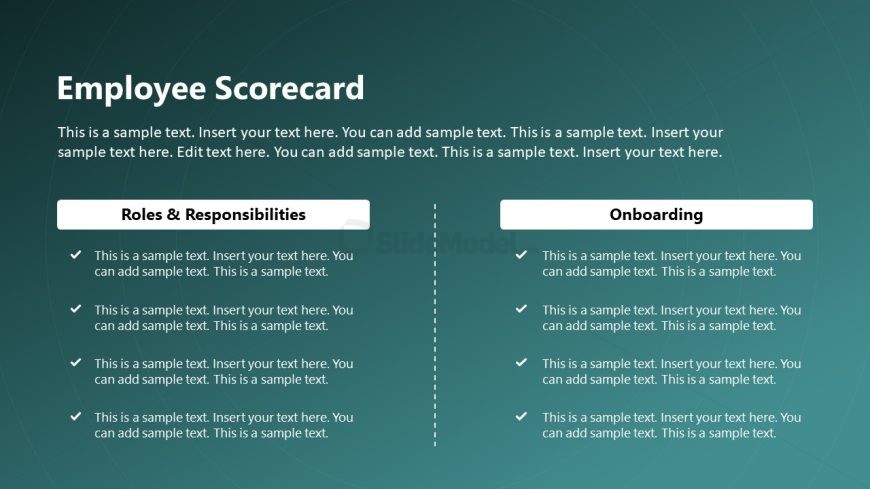 New Employee Onboarding Template Slide with Dark Background
