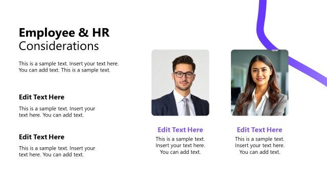 Employee & HR Considerations Slide with Images