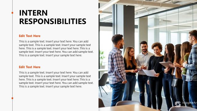 Intern Responsibilties Slide with Text