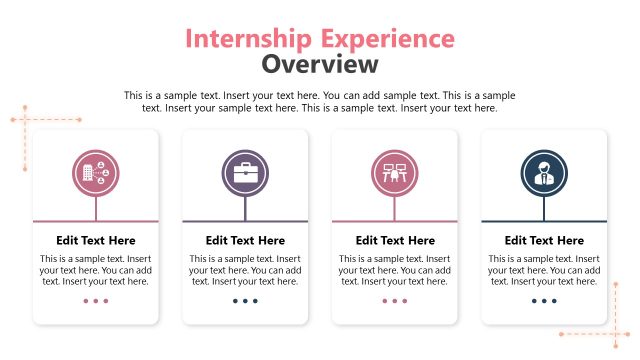 Internship Experience Overview PPT Slide Template