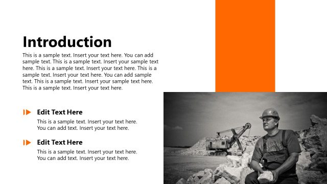 Editable Introduction Slide – Mining Industry PPT Template