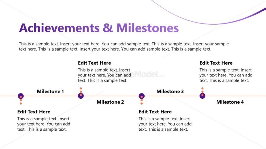 Horizontal Timeline - Personal Branding Slide