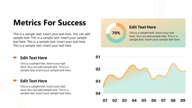 Metrics for Success Slide with Unique Data Charts
