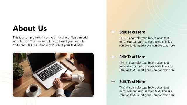 About Us Slide – Customer Onboarding Template