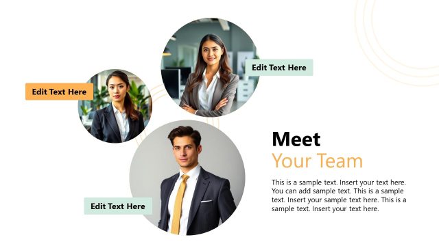 Meet Your Team PPT Slide – Customer Onboarding Template