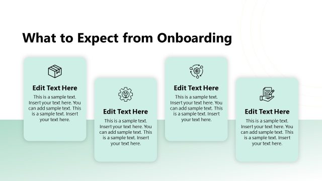 Onboarding Expectations Slide with Unique Infographics
