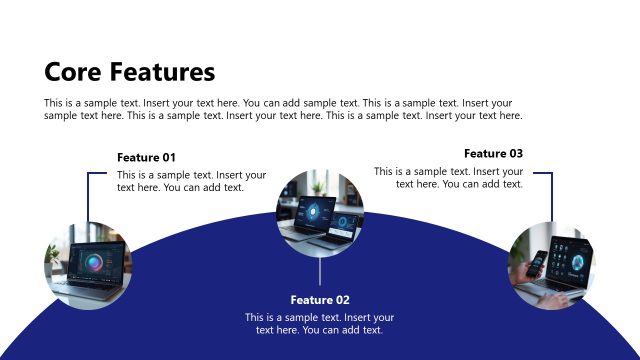 Core Features Discussion Slide – Product Training Slide Template