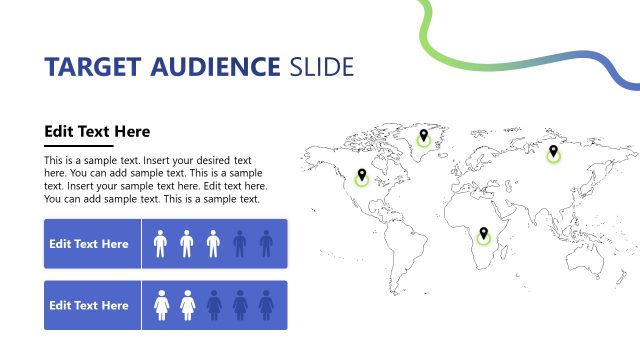 Target Audience Slide with Map Diagram for Product Launch