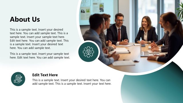 About Us Slide – Corporate Profile PPT Template