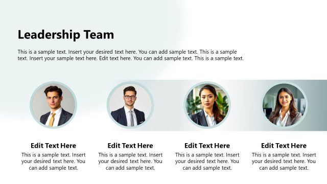 Leadership Team Slide for PowerPoint