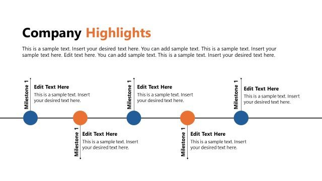 Company Highlights Timeline Diagram Slide