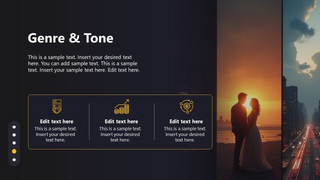 Genre & Tone Infographics PPT Slide