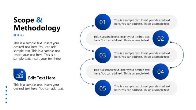Five Step Diagram – Scope & Methodology Slide