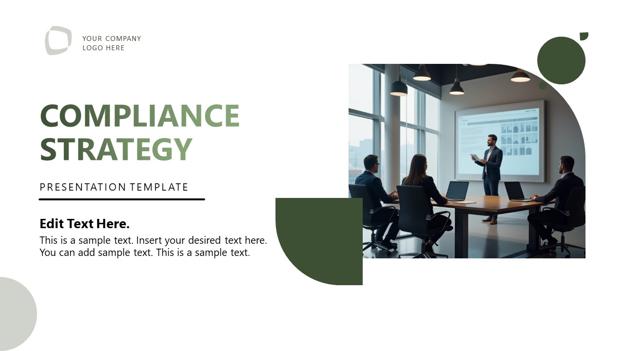Editable Image Slide for Compilance Strategy Presentation