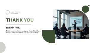 Modern Thank You Ending Slide for Compliance Strategy PPT Template