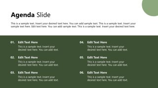 Editable Agenda Slide with Multiple Points