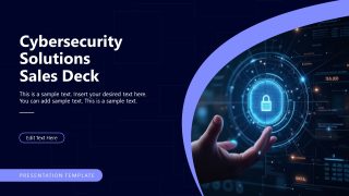 Editable Cybersecurity Solutions Sales Deck PPT Template 